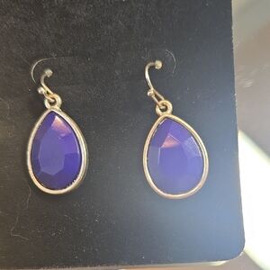 Elegant Purple Teardrop Earrings